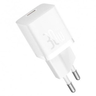 INCARCATOR retea Baseus GaN5 Pro, Quick Charge 30W, 1 x USB Type-C, include cablu USB Type-C la USB Type-C 100W 1m, alb INCARCATOR retea Baseus GaN5 Pro, Quick Charge 30W, 1 x USB Type-C, include cablu USB Type-C la USB Type-C 100W 1m, alb