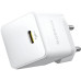 INCARCATOR retea Baseus Palm, Quick Charge 20W, 1 x USB Type-C 5V/3.0A, include cablu USB Type-C la USB Type-C 1m, alb 