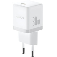 INCARCATOR retea Baseus Palm, Quick Charge 30W, 1 x USB Type-C 5V/3.0A, include cablu USB Type-C la USB Type-C 1m, alb 