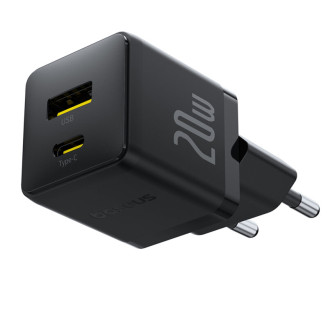 INCARCATOR retea Baseus Palm, Quick Charge 20W, 1 x USB Type-C, 1 x USB, negru INCARCATOR retea Baseus Palm, Quick Charge 20W, 1 x USB Type-C, 1 x USB, negru