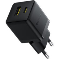 INCARCATOR retea Baseus Palm, Quick Charge 30W, 1 x USB Type-C, 1 x USB, negru 