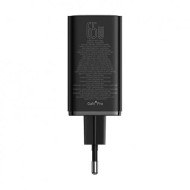 INCARCATOR RETEA Baseus GaN6 Pro, Quick Charge 65W, 2 x USB Type-C Output 5V/3A,2 x USB (include cablu USB Type-C la USB Type-C de 100W),negru 