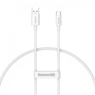 CABLU alimentare si date Baseus Superior, Fast Charging Data Cable pt. smartphone, USB la USB Type-C 100W, 1m, alb 