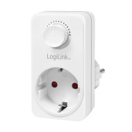 ADAPTOR LOGILINK, Schuko x 1, functie ajustare luminoasa, indicator led, IP20, 230 V/16 A, 50 Hz, 20-400 W pentru becuri luminoase, alb 