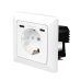 PRIZA LOGILINK, pentru perete, Schuko x 1, 2xUSB-C PD 25W , 230V AC, 50 Hz, 16A, protectie IP20, adancime 29.5mm, alb, 