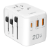 ALIMENTATOR retea 220V LOGILINK, universal, 1 x USB-C,  2 x USB-A, maxim 12V/1.67A, PD 20W, suport OCP/OVP/OHP/SCP, compatibil EU/AUS/US/UK, alb, 