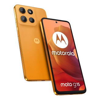 Moto g15, 128GB, 4GB RAM, Dual SIM, 4G, Tri-Camera, Sunrise Orange Moto g15, 128GB, 4GB RAM, Dual SIM, 4G, Tri-Camera, Sunrise Orange