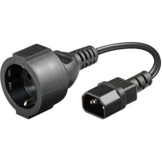 CABLU alimentare GEMBIRD adaptor intrare C14 (tata) la iesire Schuko (mama), 10A, bulk, black, CABLU alimentare GEMBIRD adaptor intrare C14 (tata) la iesire Schuko (mama), 10A, bulk, black,