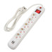 PRELUNGITOR SPACER, Schuko x 5, conectare prin Schuko (T), USB x 2, cablu 1.8 m, 16 A, max. 3500W, protectie supratensiune, alb, 45506867 