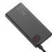 POWER BANK Baseus Adaman Metal, 20000mAh, PD 3.0 + QC 3.0 22.5W, 2 x USB; 1 x USB Type-C, digital display pt. status baterie, total 3A, negru, 