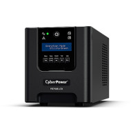 UPS CYBER POWER Line Int. cu sin. pura, cu management, Tower, LCD,  750VA/675W, AVR, 6x IEC, baterie 2x 12V/7Ah, incarcare pana la 8h, USB, RS232, slot SNMP, APFC, EPO, LCD detasabil, hot-swapp, tehn. GreenPower, 