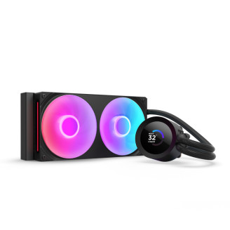 Cooler Lichid NZXT Kraken Plus 240 RGB, AIO 240mm, pompa cu ecran LCD, Intel/ AMD, Negru Cooler Lichid NZXT Kraken Plus 240 RGB, AIO 240mm, pompa cu ecran LCD, Intel/ AMD, Negru