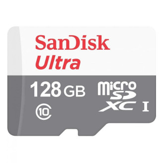 CARD MicroSD SANDISK, 128 GB, MicroSDXC, clasa 10, standard UHS-I U1, 