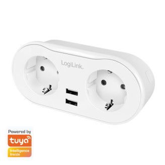 PRIZA INTELIGENTA LOGILINK, Wi-Fi Smart,Schuko x 2, USB x 2 5V/2.4A max. 12W,prot. Supracurent / supratensiune, IP20, compatibil TUYA, Amazon Alexa si Google Home, alb PRIZA INTELIGENTA LOGILINK, Wi-Fi Smart,Schuko x 2, USB x 2 5V/2.4A max. 12W,prot. Supracurent / supratensiune, IP20, compatibil TUYA, Amazon Alexa si Google Home, alb