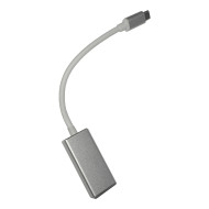 CABLU video SPACER, adaptor USB 3.1 Type-C (T) la DisplayPort (M), 15cm, rezolutie maxima 4K UHD (3840 x 2160) la 60 Hz, silver 