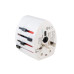 ADAPTOR universal SPACER, pt. calatorii, Schuko x 1, conectare Socket Universal (T), USB x 2, 10 A, alb, ADAPTOR universal SPACER, pt. calatorii, Schuko x 1, conectare Socket Universal (T), USB x 2, 10 A, alb,