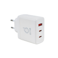 ALIMENTATOR retea SPACER, GaN, 2 x USB Type-C PD (max 65W), 1 x USB (max 60W) 