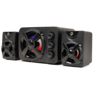 BOXE SPACER Gaming 2.1, RMS: 11W (2 x 3W + 5W), control volum, bass si inalte, subwoofer lemn MDF, 3 x LED, USB power, black, 