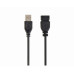 CABLU USB SPACER prelungitor, USB 2.0 (T) la USB 2.0 (M), 3m,  black 