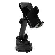 SUPORT auto SPACER pt. SmartPhone, fixare pe bord sau geam prin ventuza, brat telescopic, sistem auto-lock, rotire 360 grade, negru, SUPORT auto SPACER pt. SmartPhone, fixare pe bord sau geam prin ventuza, brat telescopic, sistem auto-lock, rotire 360 grade, negru,
