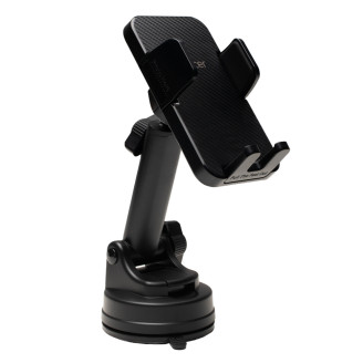 SUPORT auto SPACER pt. SmartPhone, fixare pe bord sau geam prin ventuza, brat telescopic, sistem auto-lock, rotire 360 grade, negru, SUPORT auto SPACER pt. SmartPhone, fixare pe bord sau geam prin ventuza, brat telescopic, sistem auto-lock, rotire 360 grade, negru,