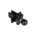 SUPORT auto SPACER pt. SmartPhone, fixare in ventilatie prin CLIPS, prindere laterala, rotire 360 grade, negru, 