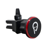 SUPORT auto magnetic SPACER pt. SmartPhone, fixare in ventilatie prin CLIPS, Magnetic, 4 SuperMagneti N50, rotire 360 grade, negru, 