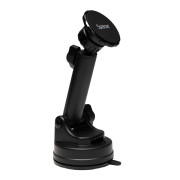 SUPORT auto magnetic SPACER pt. SmartPhone,  2in1, fixare prin Ventuza sau in Grila de ventilatie, Magnetic, 4 SuperMagneti N50, Brat Telescopic,rotire 360 grade, negru, 