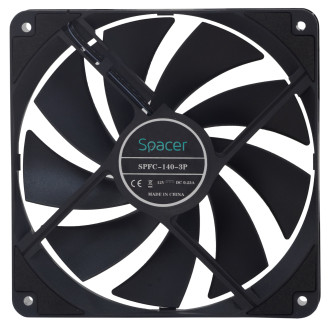 VENTILATOR SPACER PC 140x140x25 mm, Hydraulic Bearing, 67.6CFM, conector 3-pin, no LED, black VENTILATOR SPACER PC 140x140x25 mm, Hydraulic Bearing, 67.6CFM, conector 3-pin, no LED, black