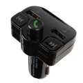 MODULATOR AUTO FM SPACER, Bluetooth 5.0, 2xUSB max. 5V/3.1A, 12V-24V, max. 10-15m, mic max. 0-1m, format MP3/WMA, 206 canale 87.5-108Mhz, USB disk, microSD,  answer/hang up/redial, protectie circuit, black, 