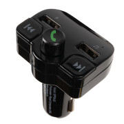 MODULATOR AUTO FM SPACER, Bluetooth 5.0, 2xUSB max. 5V/3.1A, 12V-24V, max. 10-15m, mic max. 0-1m, format MP3/WMA, 206 canale 87.5-108Mhz, USB disk, microSD,  answer/hang up/redial, protectie circuit, black, 