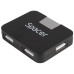 HUB extern SPACER, porturi USB: USB 2.0 x 4, conectare prin USB 2.0, cablu 1m, negru, HUB extern SPACER, porturi USB: USB 2.0 x 4, conectare prin USB 2.0, cablu 1m, negru,