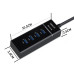 HUB extern SPACER, porturi USB: USB 3.0 x 4, conectare prin USB 3.0, 1m lungime cablu, negru, 45507057 