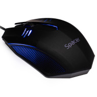 MOUSE Spacer, PC sau NB, cu fir, USB, optic, 1000 dpi, butoane/scroll 3/1, iluminare, negru, MOUSE Spacer, PC sau NB, cu fir, USB, optic, 1000 dpi, butoane/scroll 3/1, iluminare, negru,