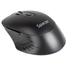 MOUSE Spacer, PC sau NB, wireless, 2.4GHz + Bluetooth 5.1, optic, max.1600 dpi, butoane/scroll 6/1,buton ON/OFF, click silentios S/D, negru,baterii AAAx2 incluse, 