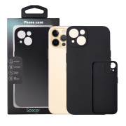 Husa Iphone 13 Spacer, grosime 1.5mm, material flexibil TPU, negru 
