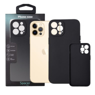 Husa Iphone 13 Pro Max Spacer, grosime 1.5mm, material flexibil TPU, negru 