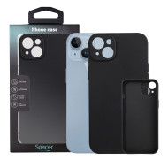 Husa Iphone 14 Plus Spacer, grosime 1.5mm, material flexibil TPU, negru 