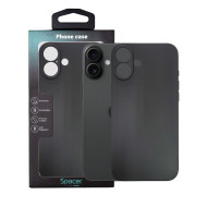 Husa Iphone 16 Plus Spacer, grosime 1.5mm, material flexibil TPU, negru Husa Iphone 16 Plus Spacer, grosime 1.5mm, material flexibil TPU, negru