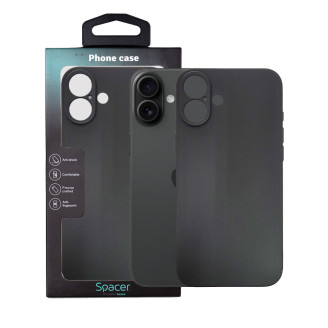 Husa Iphone 16 Plus Spacer, grosime 1.5mm, material flexibil TPU, negru Husa Iphone 16 Plus Spacer, grosime 1.5mm, material flexibil TPU, negru