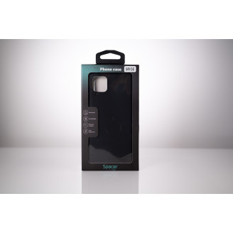 Husa Samsung Galaxy A12 Spacer, negru, grosime 1.5mm, material flexibil TPU 