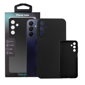 Husa Samsung Galaxy A15 Spacer, negru, grosime 1.5mm, material flexibil TPU 
