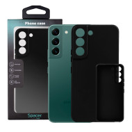 Husa Samsung Galaxy S22 Spacer, negru, grosime 1.5mm, material flexibil TPU 