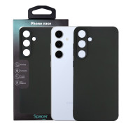 Husa Samsung Galaxy S24FE Spacer, negru, grosime 1.5mm, material flexibil TPU 