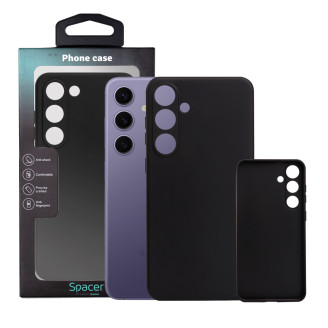 Husa Samsung Galaxy S24 Plus Spacer, negru, grosime 1.5mm, material flexibil TPU 