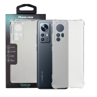 Husa Xiaomi 12 Spacer, transparenta,  grosime 1.5mm, protectie suplimentara antisoc la colturi, material flexibil TPU 