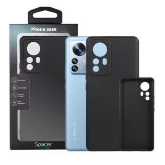 Husa Xiaomi 12 Pro Spacer, negru, grosime 1.5mm, material flexibil TPU Husa Xiaomi 12 Pro Spacer, negru, grosime 1.5mm, material flexibil TPU