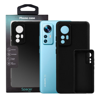 Husa Xiaomi 12 X Spacer, negru, grosime 1.5mm, material flexibil TPU 