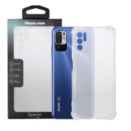 Husa Xiaomi Redmi Note 10 5G Spacer, transparenta,  grosime 1.5mm, protectie suplimentara antisoc la colturi, material flexibil TPU 