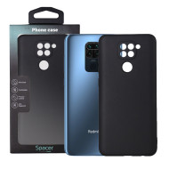 Husa Xiaomi Redmi Note 9 Spacer, negru, grosime 1.5mm, material flexibil TPU 